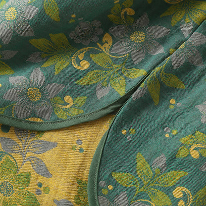 Camicia da notte floreale in garza di cotone jacquard