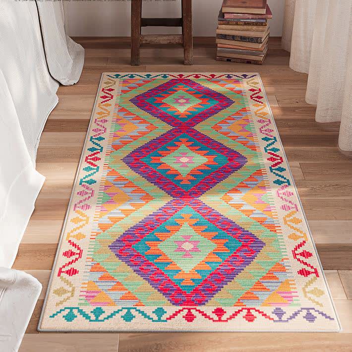 Tappeto da corridoio Kilim classico colorato