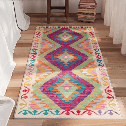 Tappeto da corridoio Kilim classico colorato