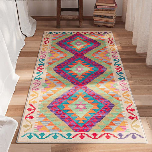 Tappeto da corridoio Kilim classico colorato