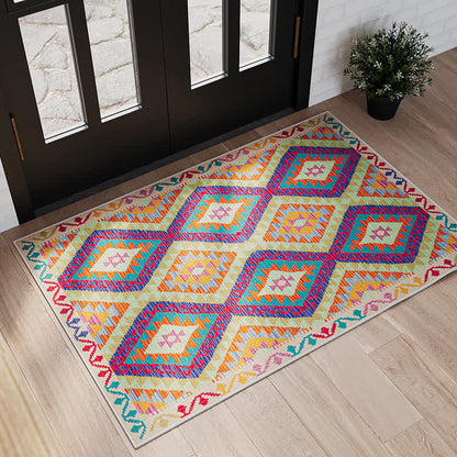 Tappeto da corridoio Kilim classico colorato