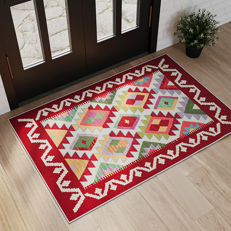 Tappeto Kilim turco tessuto in stile boemo