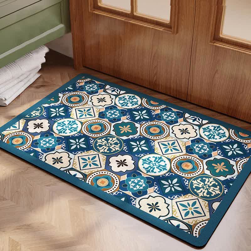Elegante tappetino da bagno antiscivolo morbido Boho