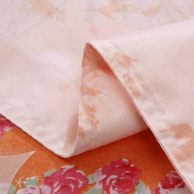 Biancheria da letto morbida con farfalle eleganti e rurali