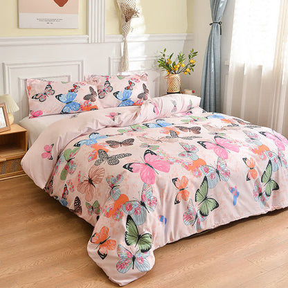 Biancheria da letto morbida con farfalle eleganti e rurali