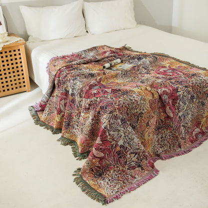 Coperta decorativa con nappa pastorale retrò