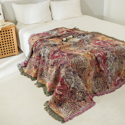 Coperta decorativa con nappa pastorale retrò