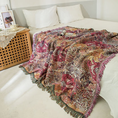 Coperta decorativa con nappa pastorale retrò