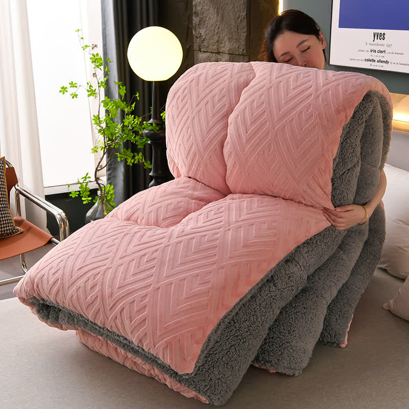 Coperta invernale spessa in Sherpa con anima trapuntata