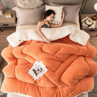 Coperta invernale spessa in Sherpa con anima trapuntata