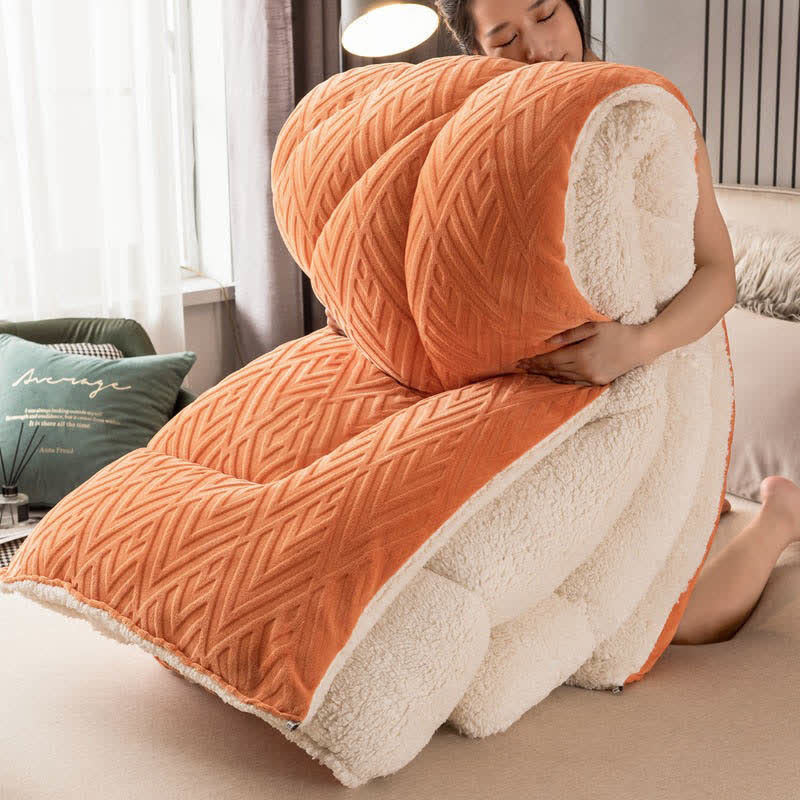 Coperta invernale spessa in Sherpa con anima trapuntata