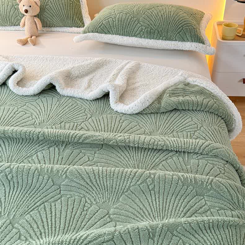 Coperta Sherpa soffice e morbida con trama a conchiglia