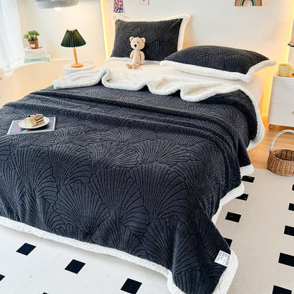 Coperta Sherpa soffice e morbida con trama a conchiglia