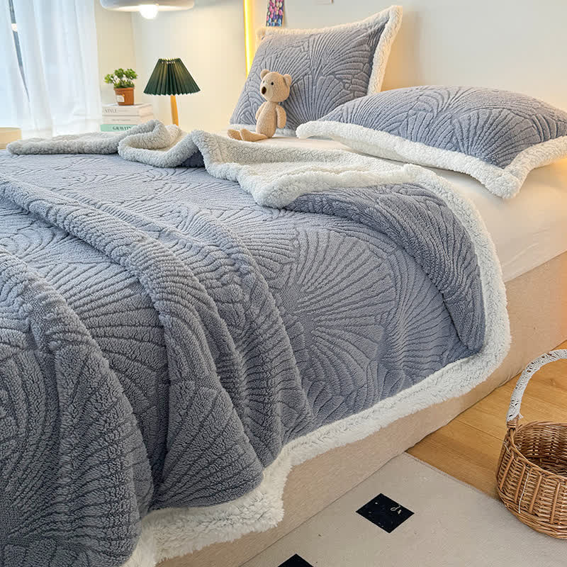 Coperta Sherpa soffice e morbida con trama a conchiglia
