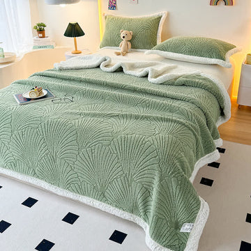 Coperta Sherpa soffice e morbida con trama a conchiglia