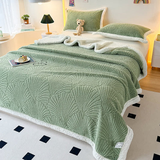 Coperta Sherpa soffice e morbida con trama a conchiglia