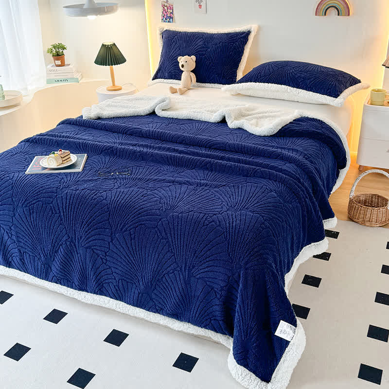 Coperta Sherpa soffice e morbida con trama a conchiglia