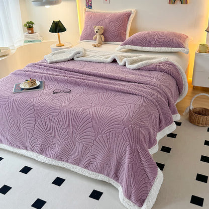 Coperta Sherpa soffice e morbida con trama a conchiglia
