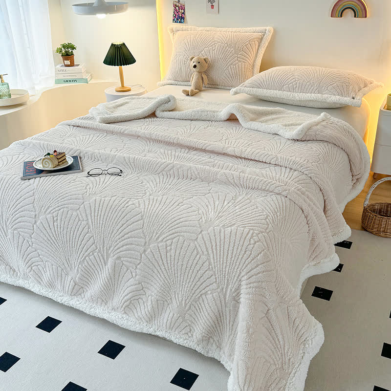Coperta Sherpa soffice e morbida con trama a conchiglia