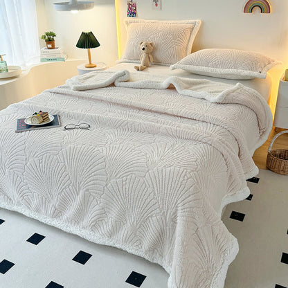 Coperta Sherpa soffice e morbida con trama a conchiglia