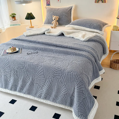 Coperta Sherpa soffice e morbida con trama a conchiglia