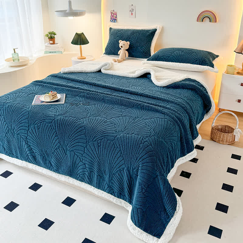 Coperta Sherpa soffice e morbida con trama a conchiglia