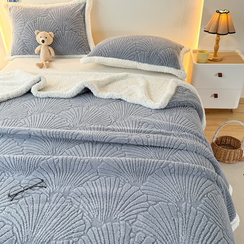 Coperta Sherpa soffice e morbida con trama a conchiglia