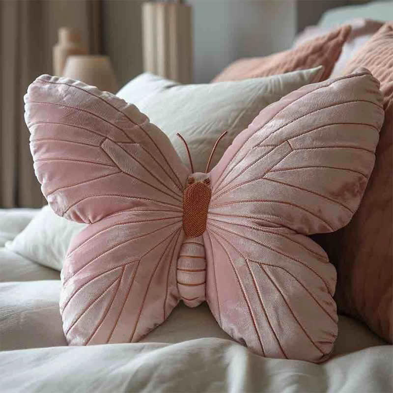 Cuscino decorativo morbido a forma di farfalla femminile