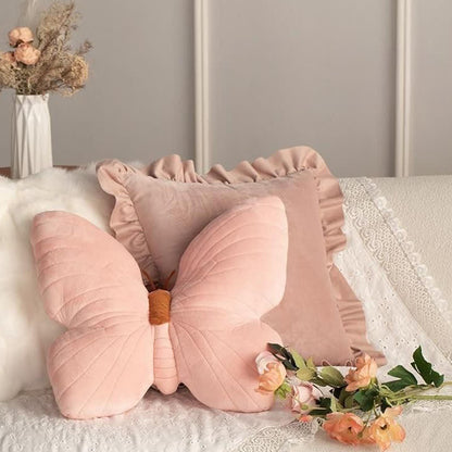 Cuscino decorativo morbido a forma di farfalla femminile