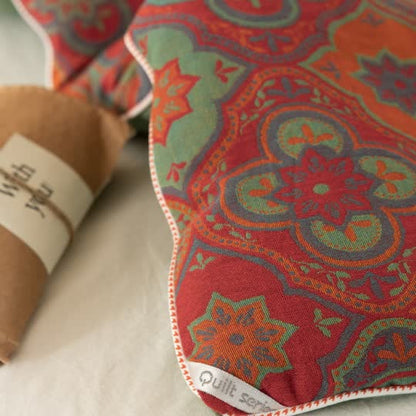 Trapunta morbida in garza di cotone jacquard vintage