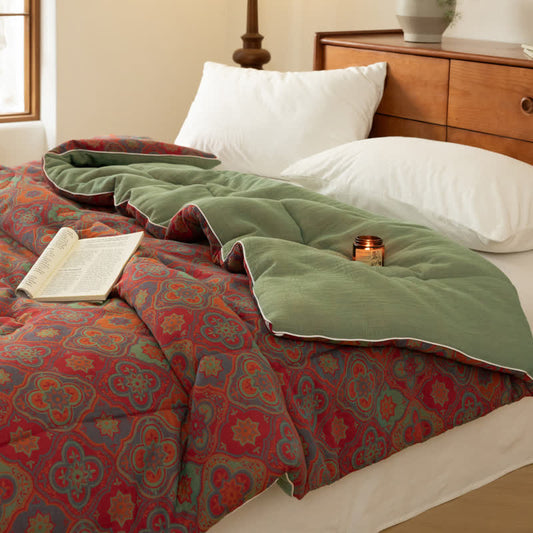 Trapunta morbida in garza di cotone jacquard vintage