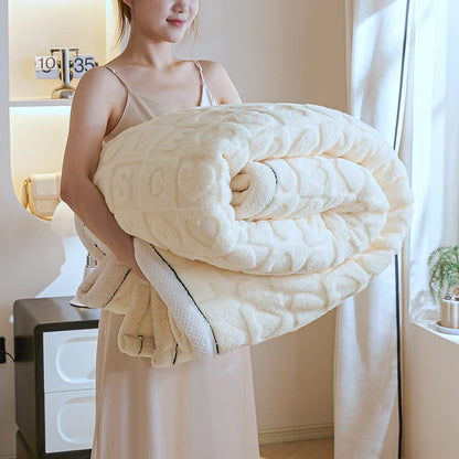 Coperta in pile con stampa a cuore in tinta unita