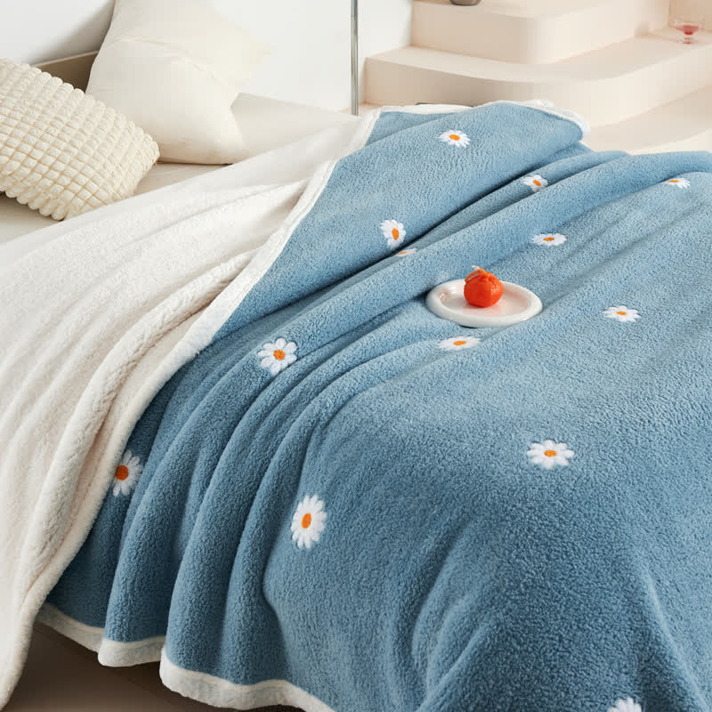 Coperta in pile morbido con motivo floreale Refresh Daisy