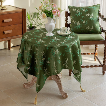 Elegante tovaglia rustica con nappe in bambù. - 140cm x 180cm - image 0