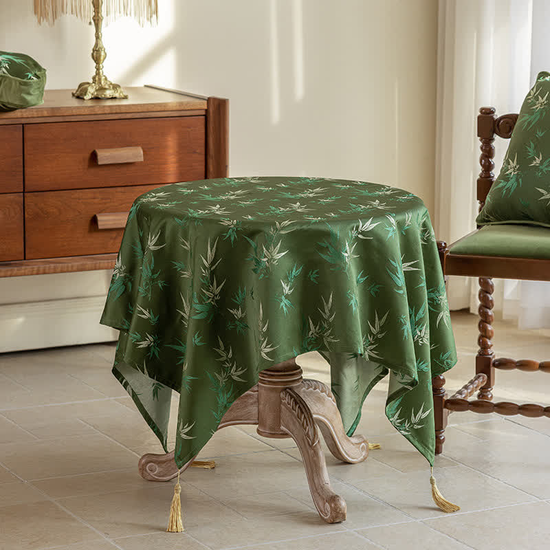Tovaglia elegante con nappa di bambù rustica