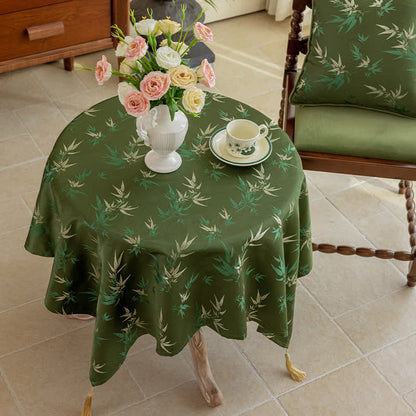 Elegante tovaglia rustica con nappe in bambù. - image 1