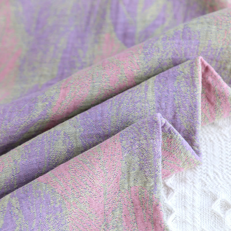 Pigiama in puro cotone jacquard con piume