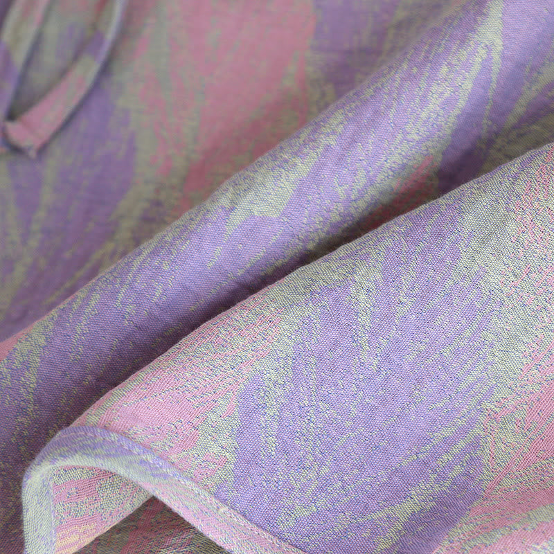 Pigiama in puro cotone jacquard con piume