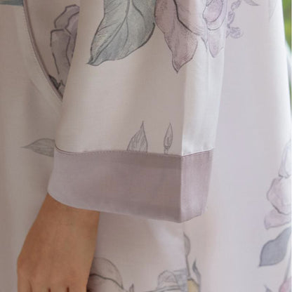 Camicia da notte elegante e floreale in fibra di Lyocell