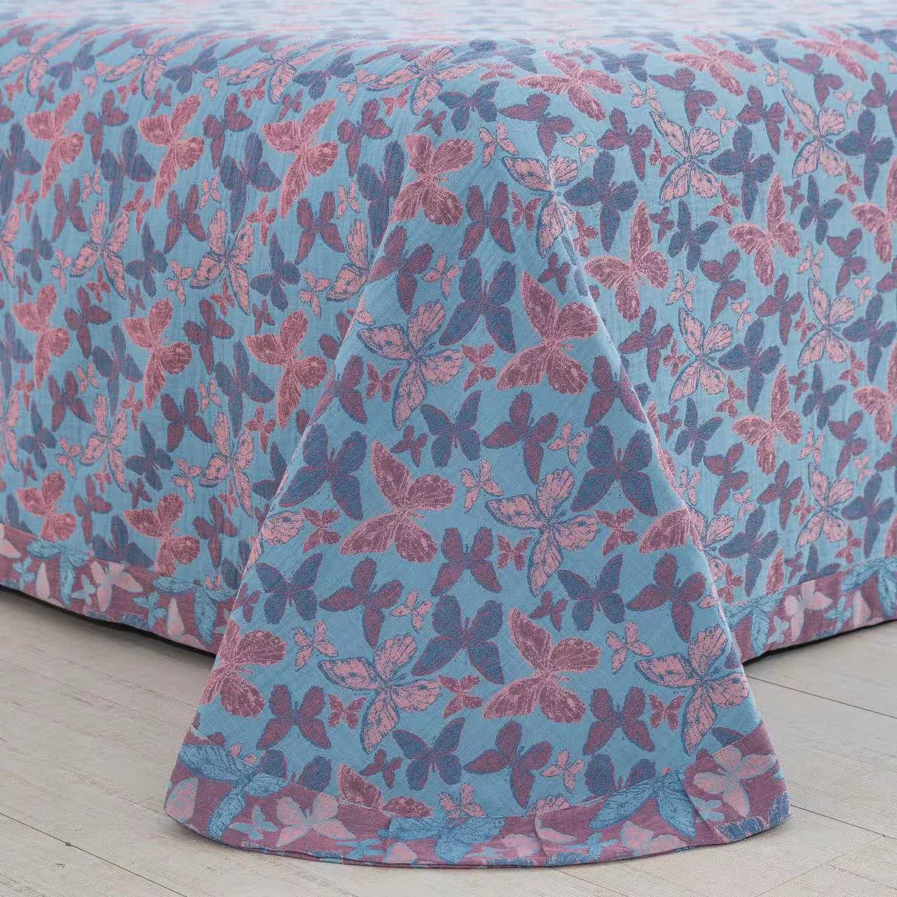 Elegante set di biancheria da letto in garza di cotone a forma di farfalla (4 pezzi)