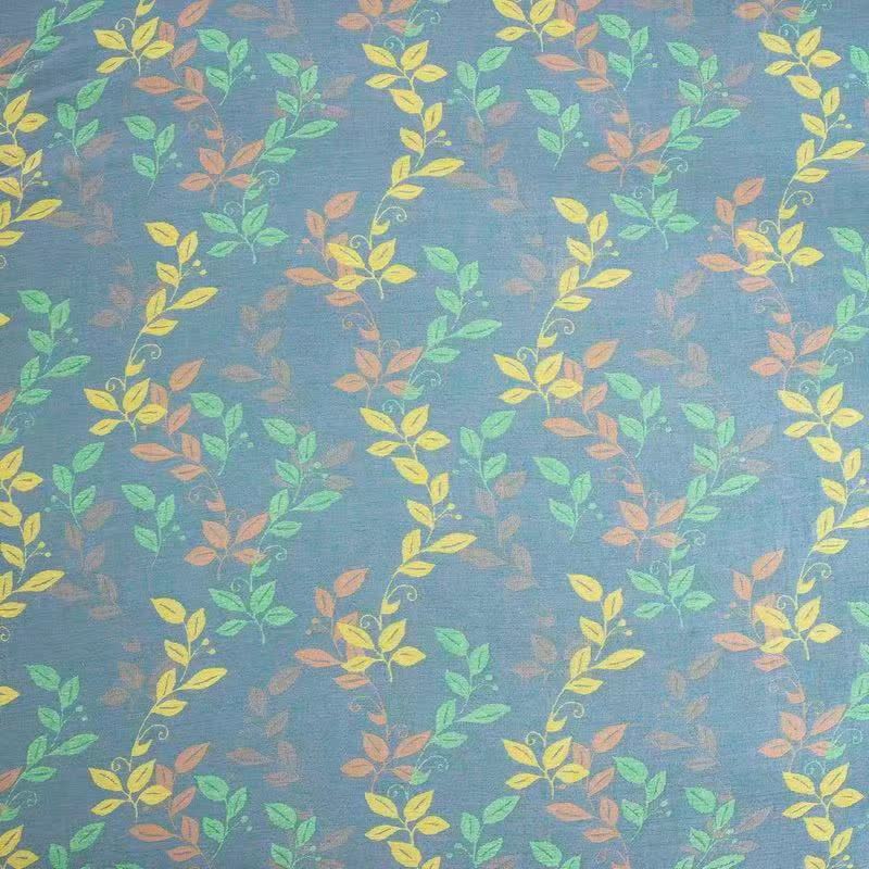 Set di biancheria da letto con bottoni in cotone Refresh Leaf (4 pezzi)