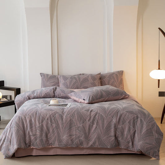 Set di biancheria da letto in garza di cotone jacquard vintage (4 pezzi)
