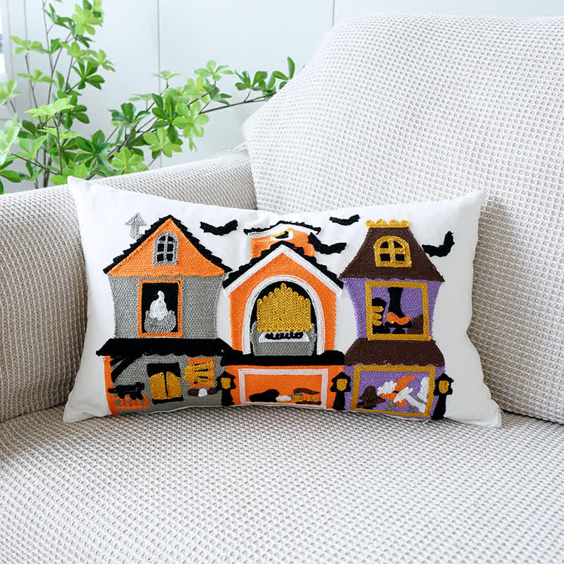 Federa decorativa ricamata per le feste di Halloween