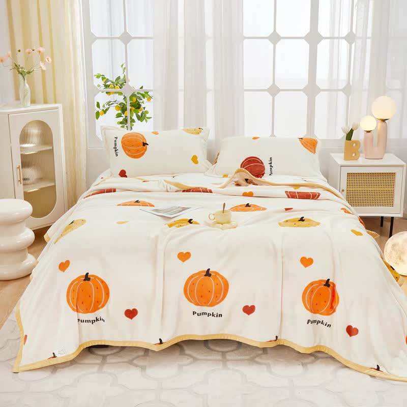 Coperta di flanella a forma di zucca per le feste di Halloween