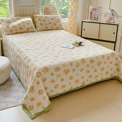 Set di biancheria da letto in velluto caldo Refresh Flower (4 pezzi)