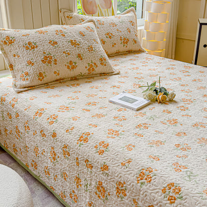 Set di biancheria da letto in velluto caldo Refresh Flower (4 pezzi)