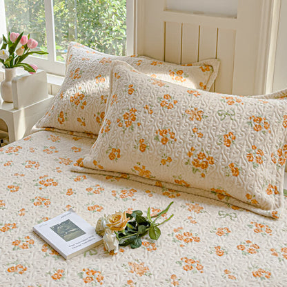 Set di biancheria da letto in velluto caldo Refresh Flower (4 pezzi)