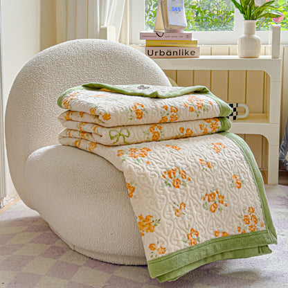 Set di biancheria da letto in velluto caldo Refresh Flower (4 pezzi)