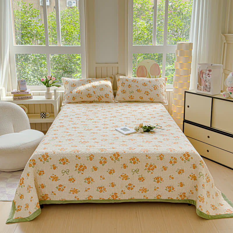 Set di biancheria da letto in velluto caldo Refresh Flower (4 pezzi)