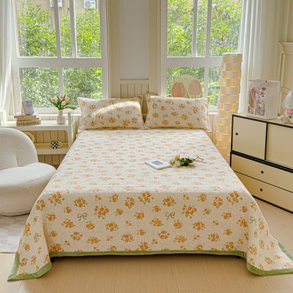 Set di biancheria da letto in velluto caldo Refresh Flower (4 pezzi)